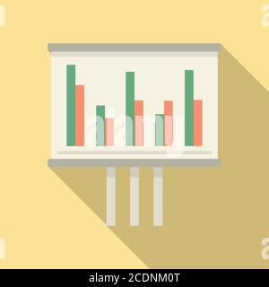 Audit banner graph icon. Flat illustration of audit banner graph vector icon for web design Stock Vector