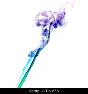 Colored smoke on white Stock Photo