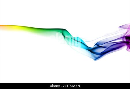 Colored smoke on white Stock Photo