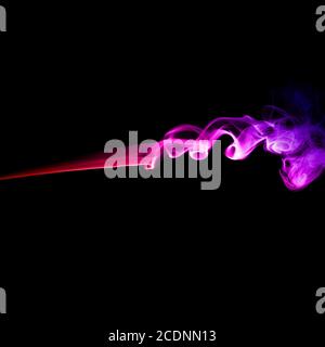 Purple smoke on dark Stock Photo
