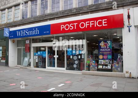 The WH Smith and Post Office in Southampton in the UK, taken 10th July 2020 Stock Photo