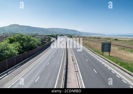 Abergele Pensarn beach on the North Wales coast photo taken during Covid 19 lockdown Stock Photo