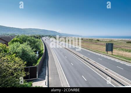 Abergele Pensarn beach on the North Wales coast photo taken during Covid 19 lockdown Stock Photo