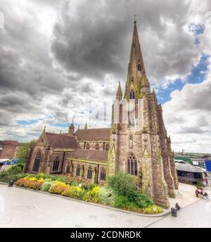 St Martin in the Bull Ring church in Birmingham, England, the UK. Stock Photo