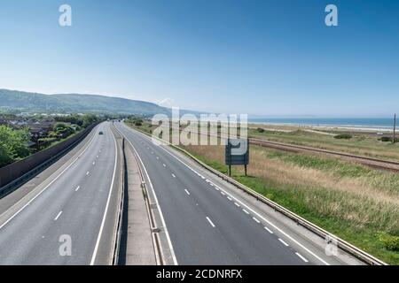 Abergele Pensarn beach on the North Wales coast photo taken during Covid 19 lockdown Stock Photo