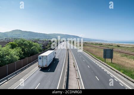 Abergele Pensarn beach on the North Wales coast photo taken during Covid 19 lockdown Stock Photo