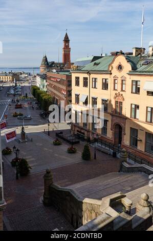 Helsingborgs Rådhus and Harbour, Helsingborg, Skåne Län, Sweden Stock ...