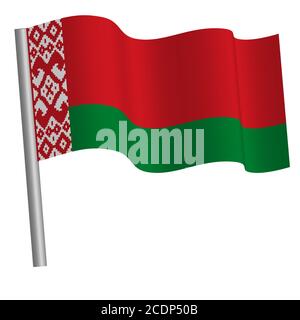 Belarus flag waving on a pole Stock Photo