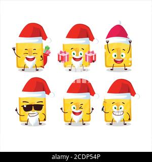 Santa Claus emoticons with gold first button cartoon character Stock Vector