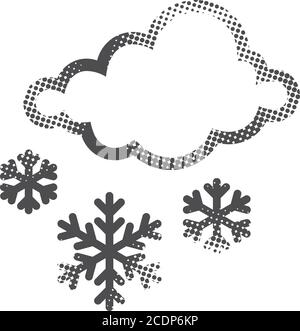 Grunge icon - Weather overcast snowing Stock Vector Image & Art - Alamy