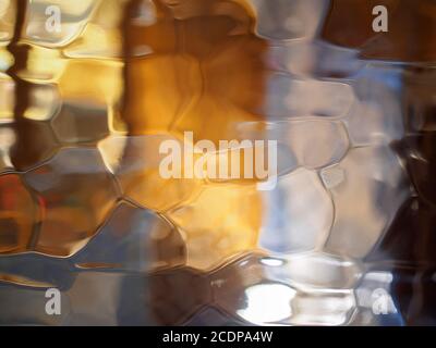 Real corrugated glass abstract background texture Stock Photo