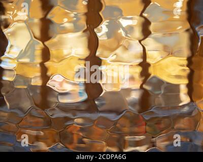 Real corrugated glass abstract background texture Stock Photo