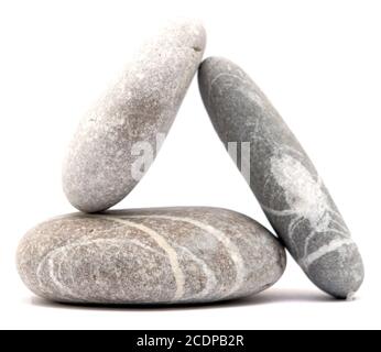 balancing pebble tower Stock Photo