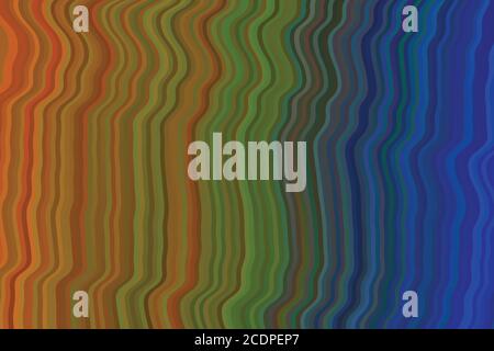 Lovely Orange, green and blue waves abstract vector background. Stock Vector