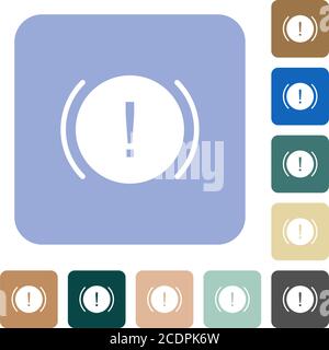 Car Dashboard Handbrake Indicator Simple Icons In Color Rounded Square Frames On White Background Stock Vector Image Art Alamy