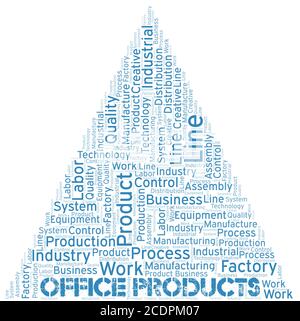 Office Products word cloud create with the text only. Stock Vector