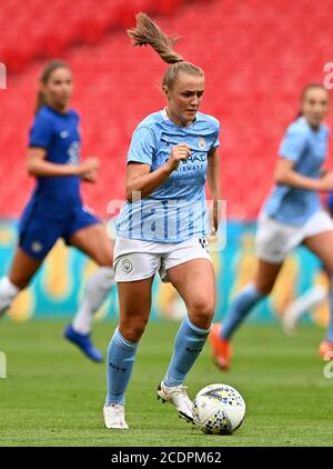 Manchester City's Georgia Stanway in action during the Women's Community Shield at Wembley Stadium, London. Stock Photo