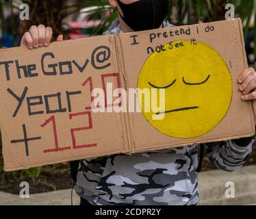 London 29th August 2020 A Level 21 strike protest by students in Parliament Square, London UK against the A level process this year. Credit: Ian Davidson/Alamy Live News Stock Photo