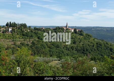 view of the town, Groznjan, Istria, Croatia Stock Photo