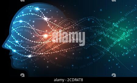 Artificial intelligence Abstract technology background Hi-tech communication concept innovation background vector illustration Stock Vector