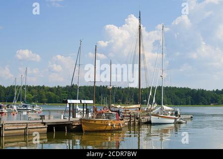 LOVIISA, FINLAND - JULY 21, 2018: a Sunny July day at the city wharf Stock Photo