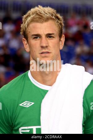 Joe Hart #25 of Manchester City during an international friendly match against Inter Milan on July 31 2010 at M&T Bank Stadium in Baltimore, Maryland. Stock Photo