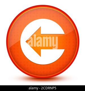 Back arrow icon isolated on glossy star orange round button abstract illustration Stock Photo