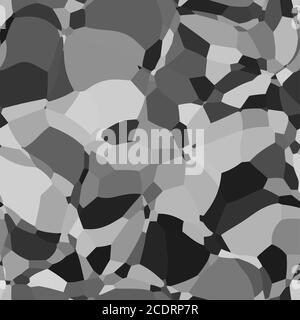Abstract space monochrome background. Chaotically fluid connected points and polygons debris flying in space. Futuristic technol Stock Photo