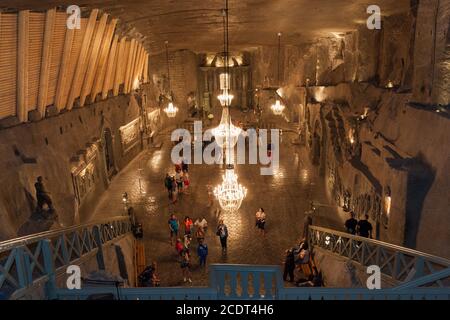 Alter in St. Kinga's Chapel inside Wieliczka salt mine in Poland Stock Photo
