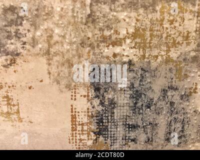 Gold painting on grunge concrete and cement dirty for texture background Stock Photo