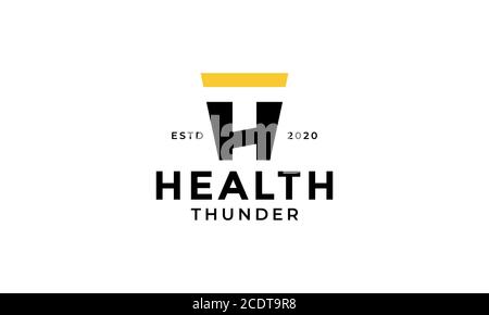 Letter TH or initial HT modern logo design Stock Vector