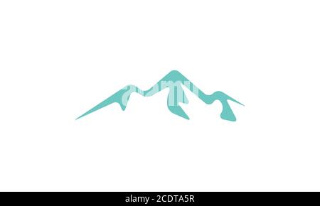 isolated modern mountain or hill or elevation view logo design Stock Vector
