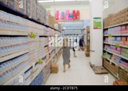 blur image of milk Stock Photo