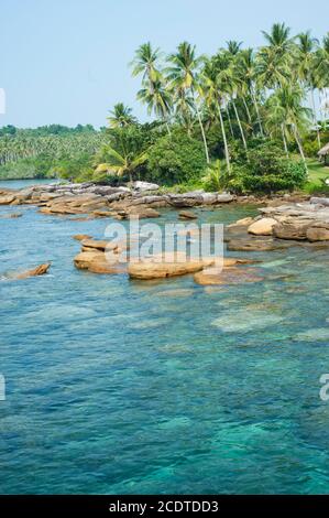 Rocky Beach on Koh Kood Island, Thailand, travel, vacation photo Stock Photo