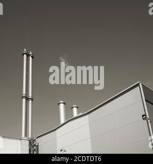 Detail of a cogeneration plant in the city center of Berlin Stock Photo