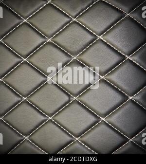 Genuine leather upholstery background for a luxury decoration in black tones Stock Photo