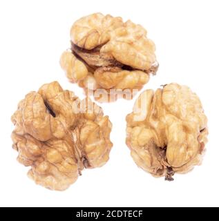 Walnuts on white Stock Photo
