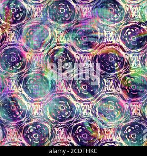 Blurry rainbow glitch artistic dot texture background. Irregular