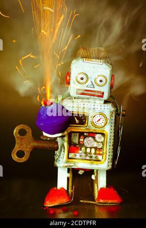 robot fireforkes Stock Photo