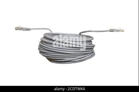 Twisted pair patch cord Stock Photo