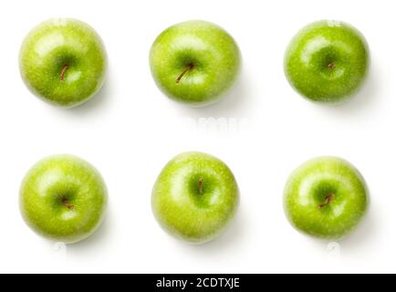 Green Apples Isolated on White Background Stock Photo
