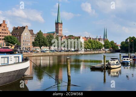 Saint Peter and Lübeck Cathedral, Germany Stock Photo