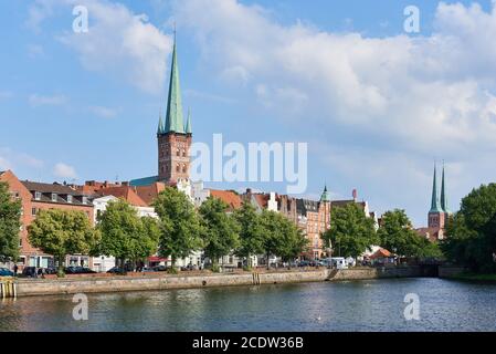 Saint Peter and Lübeck Cathedral, Germany Stock Photo