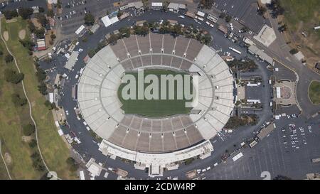 Aerial Views Of The Rose Bowl In Pasadena California Stock Photo