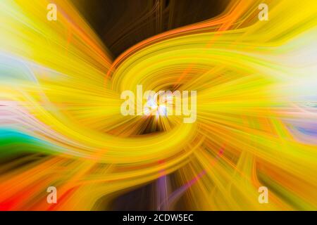 Abstract colorful twisted light fibers. Abstract color background from waving and twisted light fibers Stock Photo