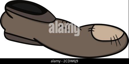 boot isolated illustration on a white background in cartoon style Stock Vector