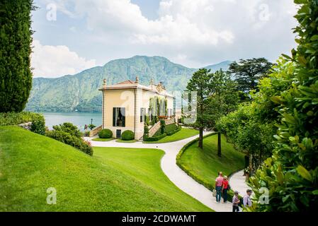 Villa Balbianello. Lake Como. Italy - July 19, 2019: Exteriors of Villa del Balbianello on lake Como. Italy.