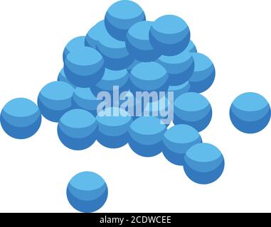 Fertilizer grains icon, isometric style Stock Vector