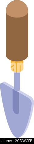Fertilizer hand shovel icon, isometric style Stock Vector