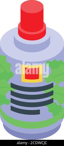 Fertilizer exotic plant icon, isometric style Stock Vector
